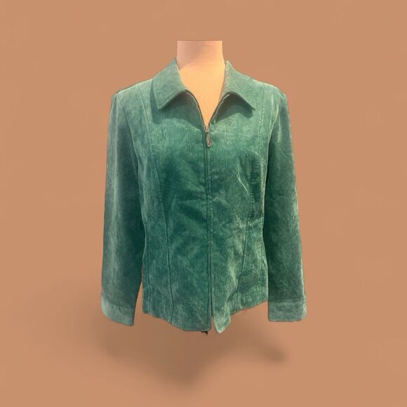 Christopher Banks Corduroy Jacket Women’s Size Medium Zip Front - Picture 1 of 16